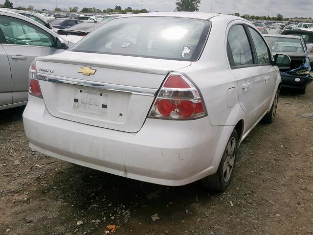 KL1TD5DEXBB121573 - 2011 CHEVROLET AVEO LS WHITE photo 4