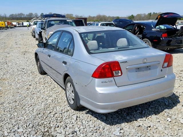 2HGES16474H632562 - 2004 HONDA CIVIC DX GRAY photo 3