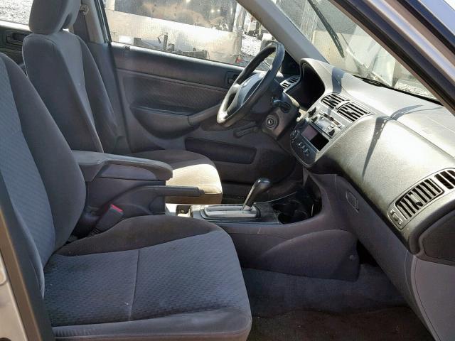 2HGES16474H632562 - 2004 HONDA CIVIC DX GRAY photo 5