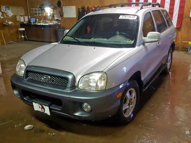 KM8SC13E14U742463 - 2004 HYUNDAI SANTA FE G SILVER photo 2