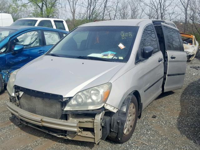 5FNRL38275B113667 - 2005 HONDA ODYSSEY LX SILVER photo 2