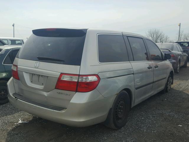 5FNRL38275B113667 - 2005 HONDA ODYSSEY LX SILVER photo 4