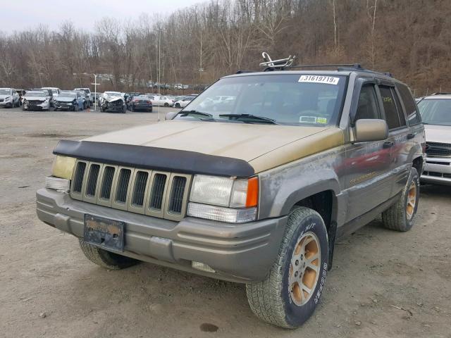 1J4GZ78Y3TC173435 - 1996 JEEP GRAND CHER TAN photo 2