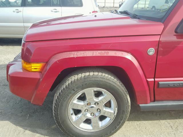 1J8HG58N36C129958 - 2006 JEEP COMMANDER RED photo 10