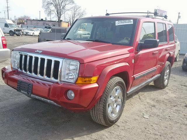 1J8HG58N36C129958 - 2006 JEEP COMMANDER RED photo 2