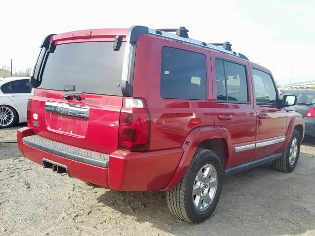 1J8HG58N36C129958 - 2006 JEEP COMMANDER RED photo 4