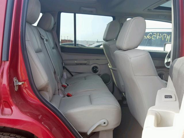 1J8HG58N36C129958 - 2006 JEEP COMMANDER RED photo 6