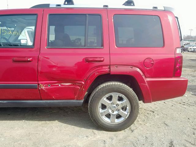 1J8HG58N36C129958 - 2006 JEEP COMMANDER RED photo 9