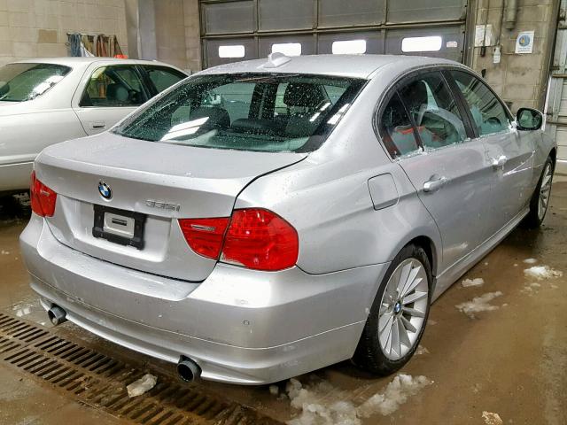 WBAPL5C53BA918135 - 2011 BMW 335 XI SILVER photo 4