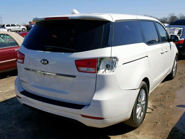 KNDMA5C10G6182676 - 2016 KIA SEDONA L WHITE photo 4