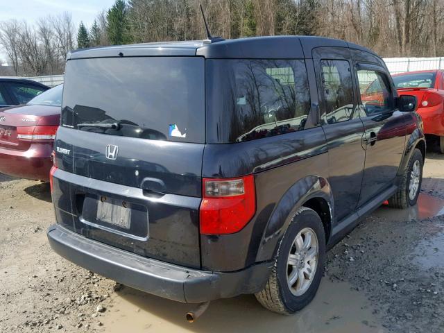 5J6YH28726L001161 - 2006 HONDA ELEMENT EX BLACK photo 4