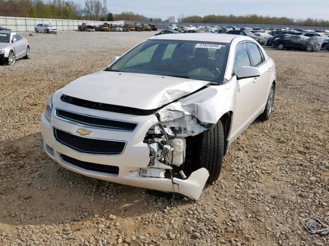 1G1ZD5EB7AF213280 - 2010 CHEVROLET MALIBU 2LT WHITE photo 2