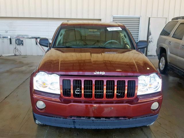 1J8GS48K87C658544 - 2007 JEEP GRAND CHER RED photo 9