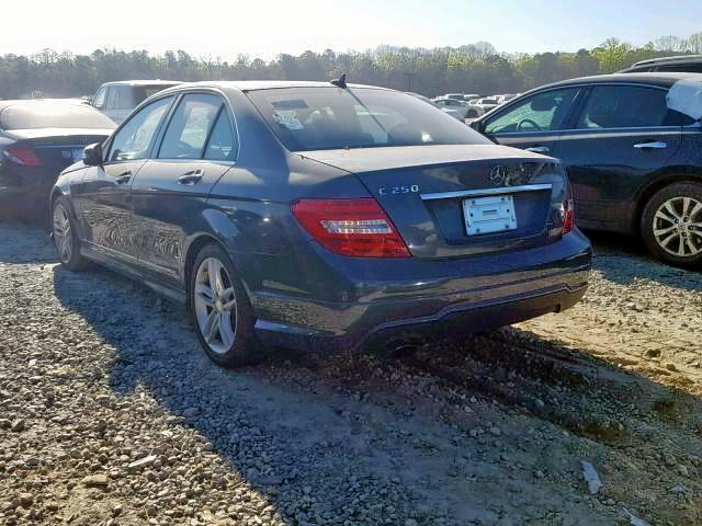 WDDGF4HB0DR292072 - 2013 MERCEDES-BENZ C 250 GRAY photo 3