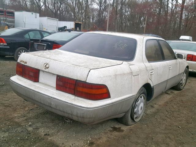 JT8UF11E2R0192839 - 1994 LEXUS LS 400 WHITE photo 4