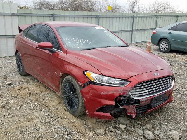 3FA6P0G72DR169697 - 2013 FORD FUSION S RED photo 1