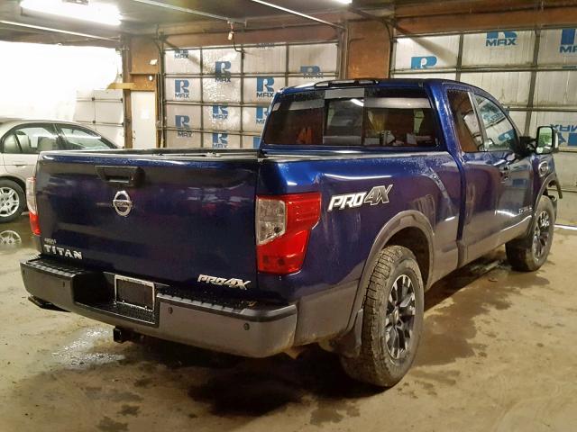 1N6AA1C52HN575002 - 2017 NISSAN TITAN SV BLUE photo 4