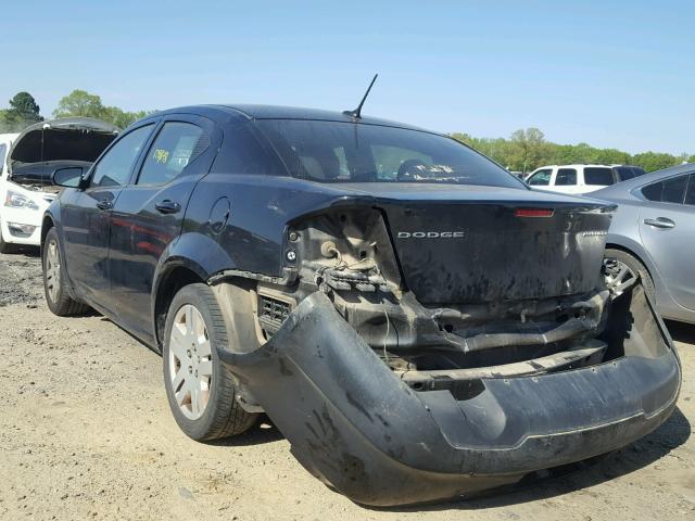 1B3BD4FB6BN545141 - 2011 DODGE AVENGER EX BLACK photo 3