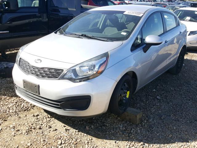 KNADM4A39D6239004 - 2013 KIA RIO LX SILVER photo 2