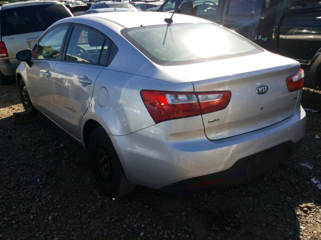 KNADM4A39D6239004 - 2013 KIA RIO LX SILVER photo 3