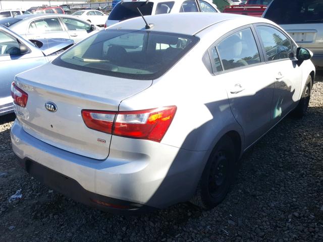 KNADM4A39D6239004 - 2013 KIA RIO LX SILVER photo 4