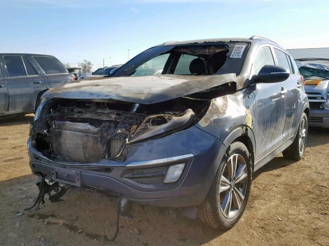 KNDPCCA6XE7602428 - 2014 KIA SPORTAGE S BLUE photo 2