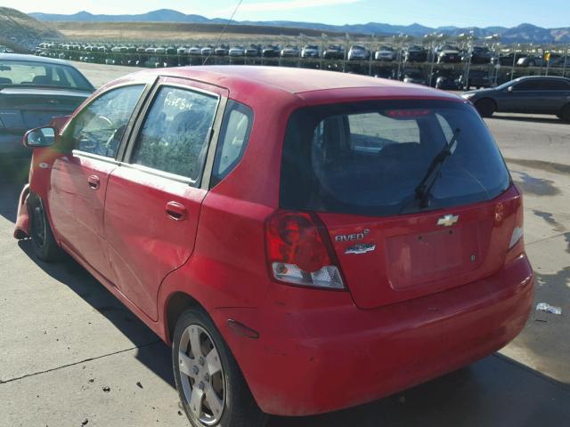 KL1TD66607B774397 - 2007 CHEVROLET AVEO BASE Qırmızı foto 3