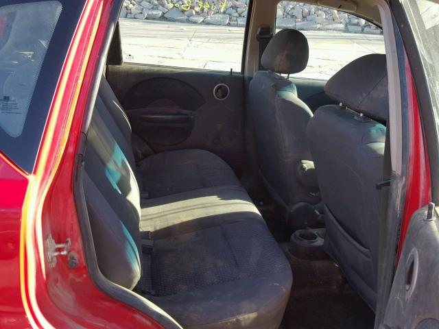 KL1TD66607B774397 - 2007 CHEVROLET AVEO BASE Qırmızı foto 6