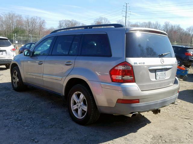 4JGBF71E27A169222 - 2007 MERCEDES-BENZ GL 450 4MA SILVER photo 3