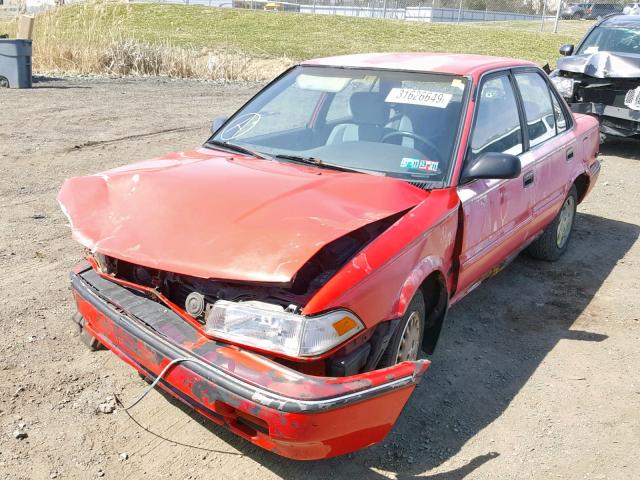 1NXAE97A6LZ074797 - 1990 TOYOTA COROLLA LE RED photo 2