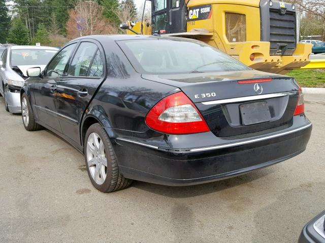 WDBUF56XX7A996055 - 2007 MERCEDES-BENZ E 350 BLACK photo 3