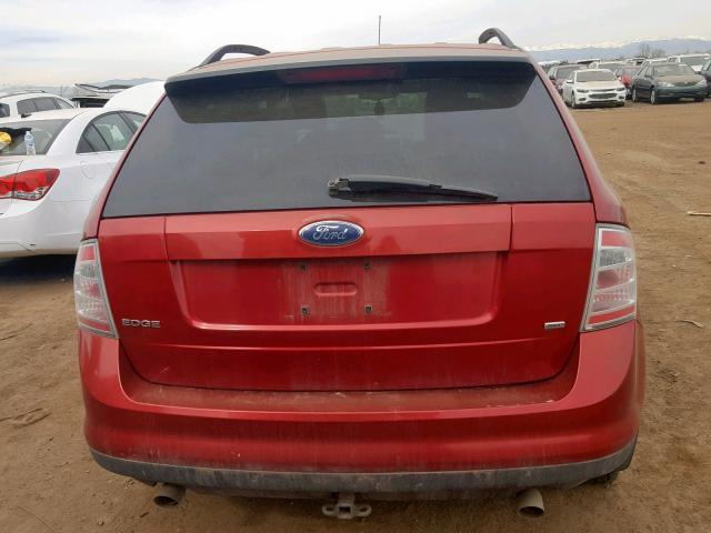 2FMDK46C27BB57537 - 2007 FORD EDGE SE RED photo 9