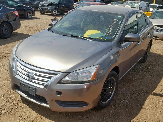 3N1AB7AP2FY228506 - 2015 NISSAN SENTRA S GRAY photo 2