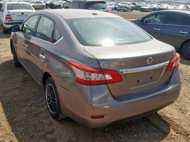 3N1AB7AP2FY228506 - 2015 NISSAN SENTRA S GRAY photo 3