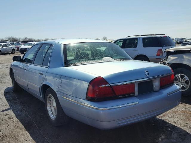 2MEFM75W0XX678519 - 1999 MERCURY GRAND MARQ BLUE photo 3