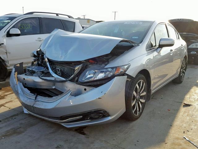 19XFB2F95EE079668 - 2014 HONDA CIVIC EXL SILVER photo 2