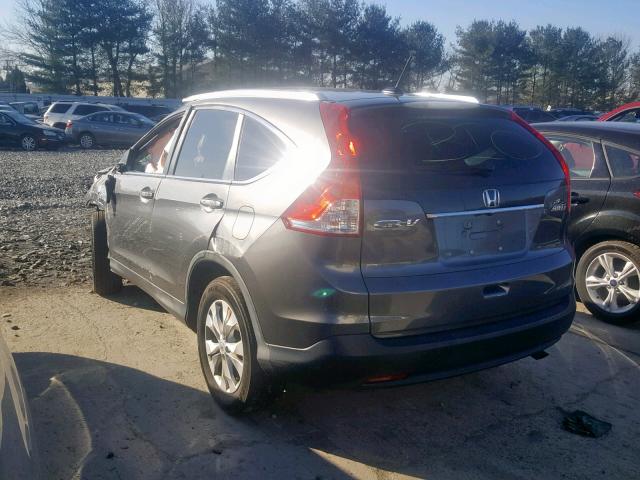 2HKRM4H70DH612938 - 2013 HONDA CR-V EXL GRAY photo 3