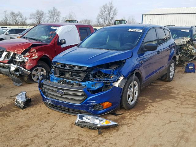 1FMCU0F71HUA81760 - 2017 FORD ESCAPE S BLUE photo 2