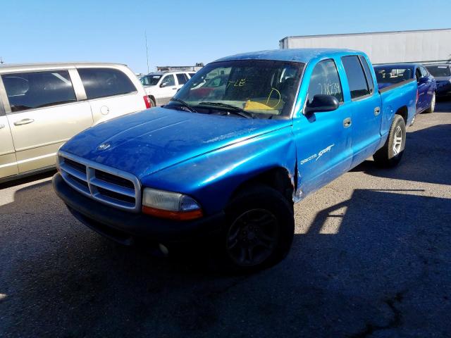 1B7GL2AX51S162970 - 2001 DODGE DAKOTA QUAD  photo 2