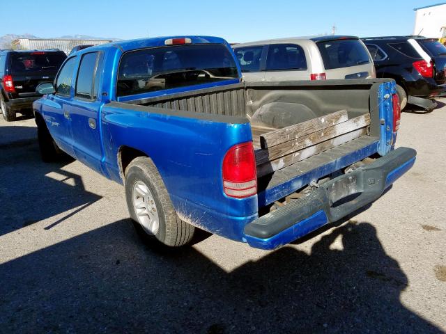 1B7GL2AX51S162970 - 2001 DODGE DAKOTA QUAD  photo 3