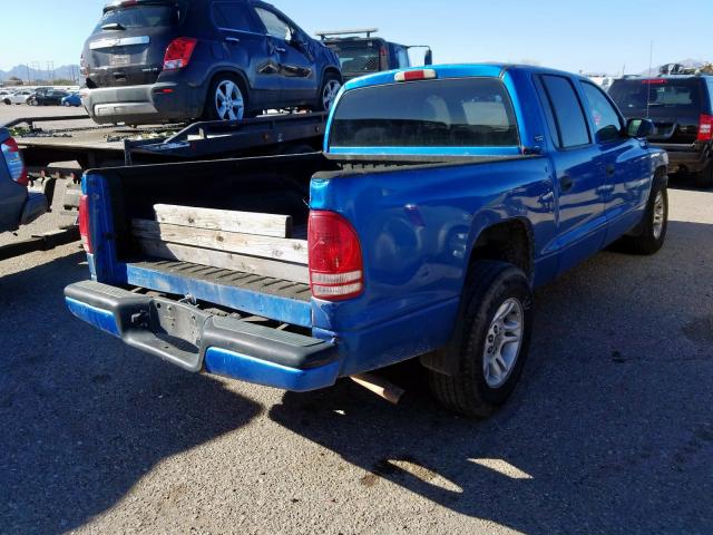 1B7GL2AX51S162970 - 2001 DODGE DAKOTA QUAD  photo 4