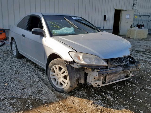 1HGEM21284L812187 - 2004 HONDA CIVIC DX SILVER photo 1