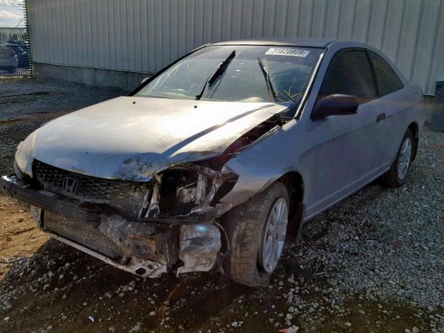 1HGEM21284L812187 - 2004 HONDA CIVIC DX SILVER photo 2