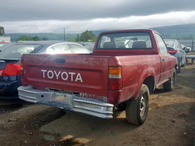 JT4RN81A2M0077912 - 1991 TOYOTA PICKUP 1/2 RED photo 4