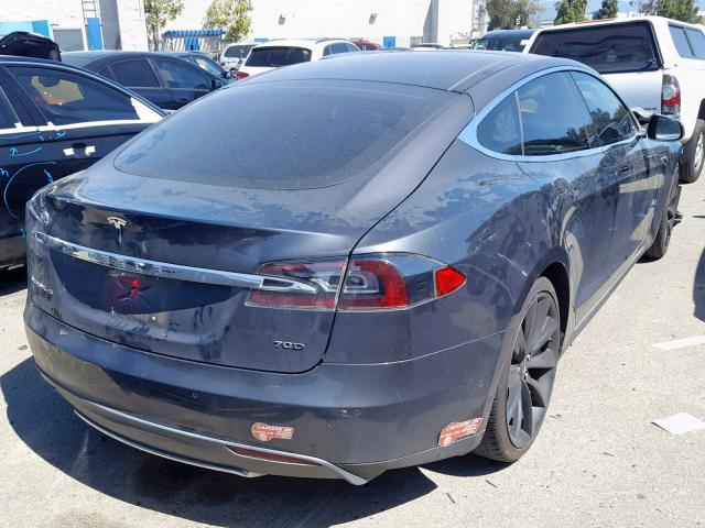 5YJSA1E23FF103669 - 2015 TESLA MODEL S GRAY photo 4