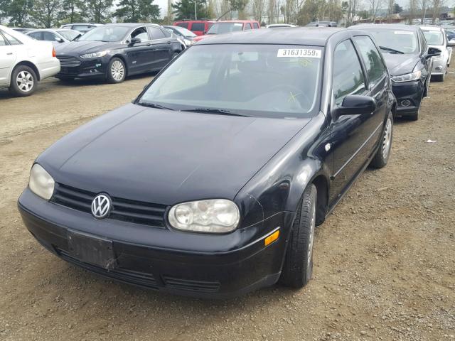 9BWBT61J114054112 - 2001 VOLKSWAGEN GOLF GL BLACK photo 2