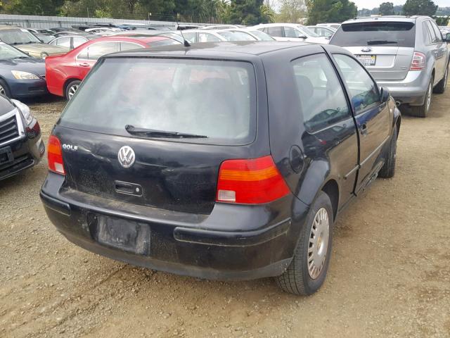 9BWBT61J114054112 - 2001 VOLKSWAGEN GOLF GL BLACK photo 4