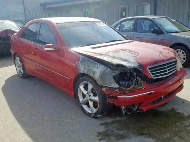 WDBRF40J25A684331 - 2005 MERCEDES-BENZ C 230K SPO RED photo 1