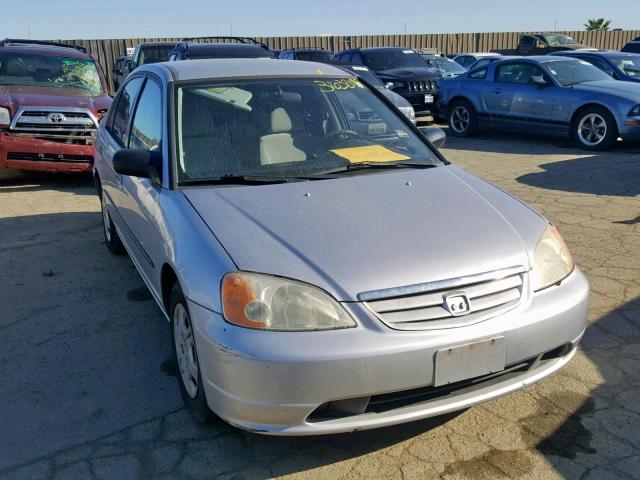 1HGES16251L012984 - 2001 HONDA CIVIC DX SILVER photo 1