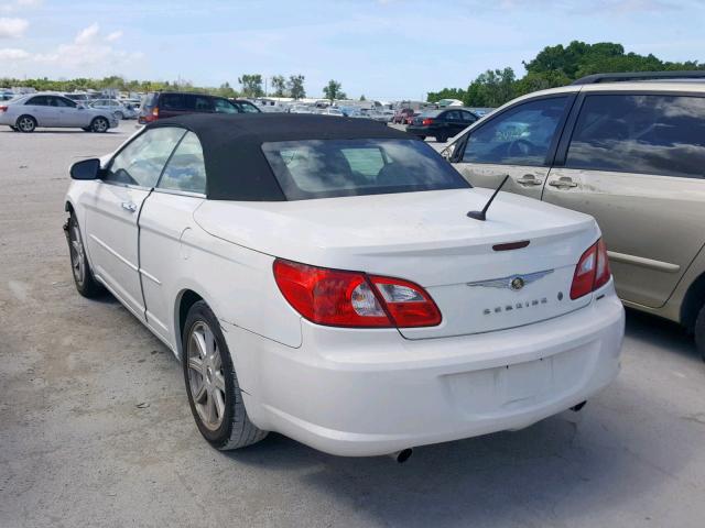 1C3LC65M28N167207 - 2008 CHRYSLER SEBRING LI WHITE photo 3